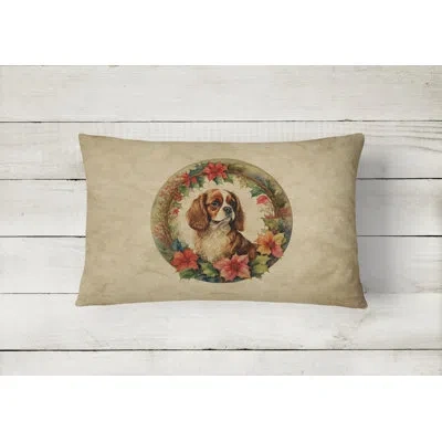 Caroline's Treasures Christmas Flowers Frame Other/no Pattern Throw Pillow