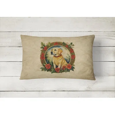 Caroline's Treasures Christmas Flowers Frame Other/no Pattern Throw Pillow