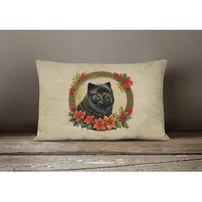 Caroline's Treasures Christmas Flowers Frame Other/no Pattern Throw Pillow