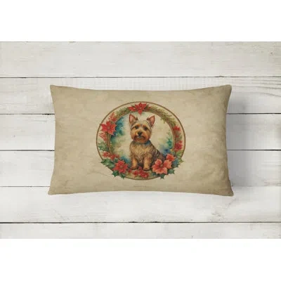 Caroline's Treasures Christmas Flowers Frame Other/no Pattern Throw Pillow