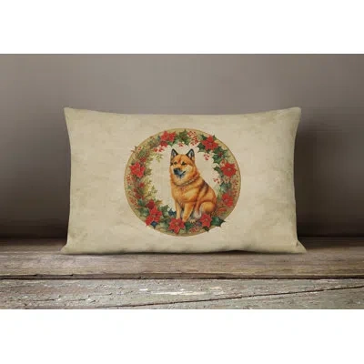 Caroline's Treasures Christmas Flowers Frame Other/no Pattern Throw Pillow