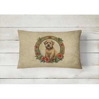 Caroline's Treasures Christmas Flowers Frame Other/no Pattern Throw Pillow