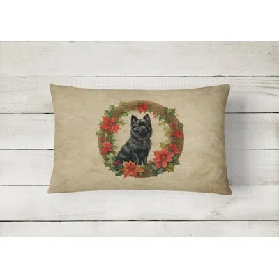 Caroline's Treasures Christmas Flowers Frame Other/no Pattern Throw Pillow