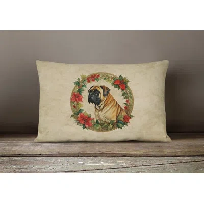 Caroline's Treasures Christmas Flowers Frame Other/no Pattern Throw Pillow