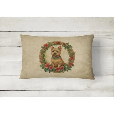 Caroline's Treasures Christmas Flowers Frame Other/no Pattern Throw Pillow
