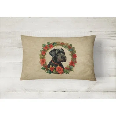 Caroline's Treasures Christmas Flowers Frame Other/no Pattern Throw Pillow