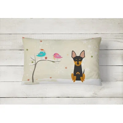 Caroline's Treasures Christmas Handmade Solid Indoor/outdoor Lumbar Pillow