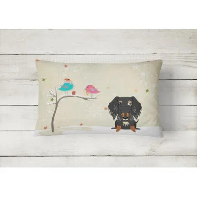 Caroline's Treasures Christmas Modern Solid Indoor/outdoor Lumbar Pillow In Dapple