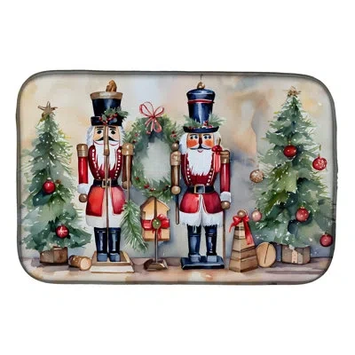 Caroline's Treasures Christmas Nutcrackers Dish Drying Mat In Natural