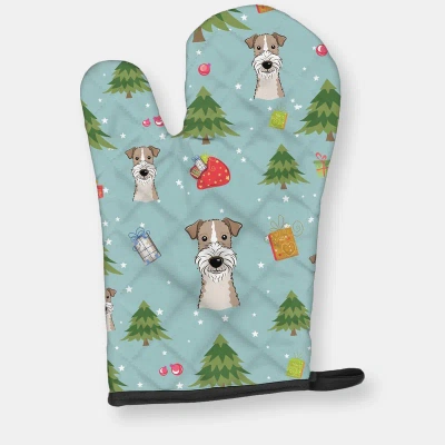 Caroline's Treasures Christmas Oven Mitt With Dog Breed In Brown