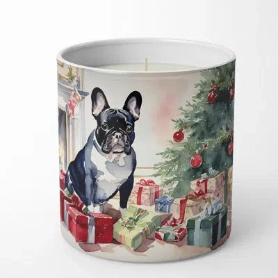 Caroline's Treasures Christmas Tree Scented Tumbler Candle With Ceramic Holder In Multi Color