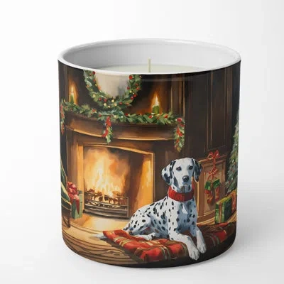 Caroline's Treasures Christmas Tree Scented Tumbler Candle With Ceramic Holder In Multi Color