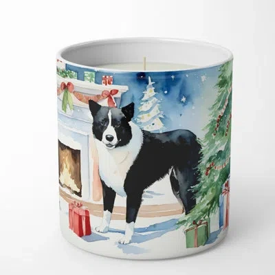 Caroline's Treasures Christmas Tree Scented Tumbler Candle With Ceramic Holder In Multi Color