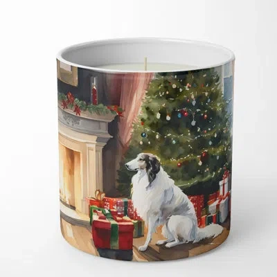 Caroline's Treasures Christmas Tree Scented Tumbler Candle With Ceramic Holder In Multi Color
