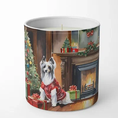 Caroline's Treasures Christmas Tree Scented Tumbler Candle With Ceramic Holder In Multi Color