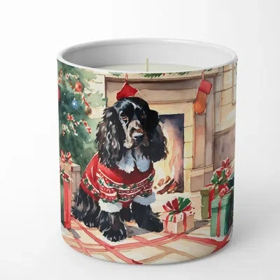 Caroline's Treasures Christmas Tree Scented Tumbler Candle With Ceramic Holder In Multi Color