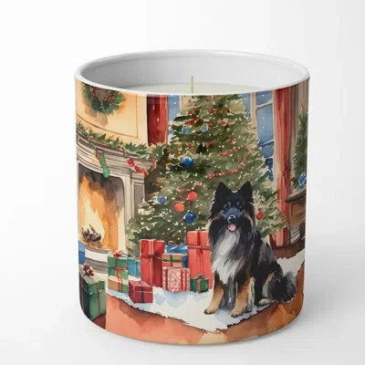 Caroline's Treasures Christmas Tree Scented Tumbler Candle With Ceramic Holder In Multi Color