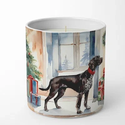 Caroline's Treasures Christmas Tree Scented Tumbler Candle With Ceramic Holder In Multi Color
