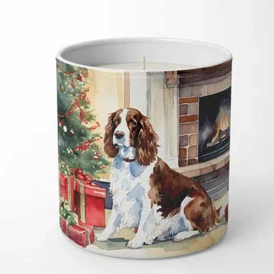 Caroline's Treasures Christmas Tree Scented Tumbler Candle With Ceramic Holder In Multi Color
