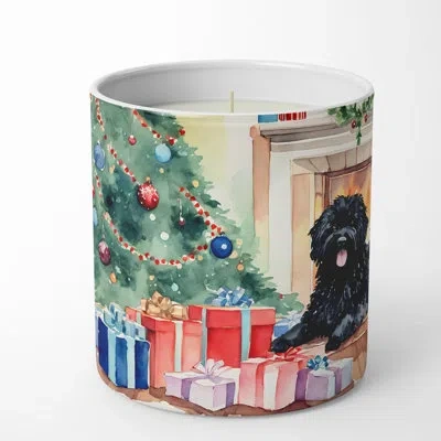 Caroline's Treasures Christmas Tree Scented Tumbler Candle With Ceramic Holder In Multi Color