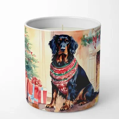 Caroline's Treasures Christmas Tree Scented Tumbler Candle With Ceramic Holder In Multi Color