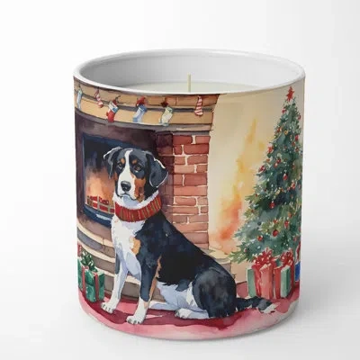 Caroline's Treasures Christmas Tree Scented Tumbler Candle With Ceramic Holder In Multi Color