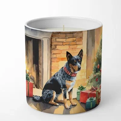 Caroline's Treasures Christmas Tree Scented Tumbler Candle With Ceramic Holder In Multi Color