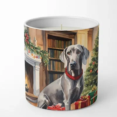 Caroline's Treasures Christmas Tree Scented Tumbler Candle With Ceramic Holder In Multi Color