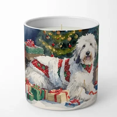 Caroline's Treasures Christmas Tree Scented Tumbler Candle With Ceramic Holder In Multi Color