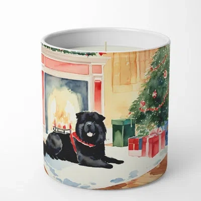 Caroline's Treasures Christmas Tree Scented Tumbler Candle With Ceramic Holder In Multi Color