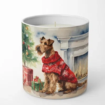 Caroline's Treasures Christmas Tree Scented Tumbler Candle With Ceramic Holder In Multi Color