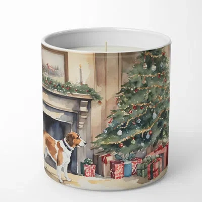 Caroline's Treasures Christmas Tree Scented Tumbler Candle With Ceramic Holder In Multi Color