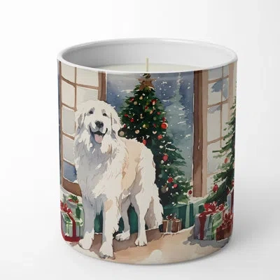 Caroline's Treasures Christmas Tree Scented Tumbler Candle With Ceramic Holder In Multi Color