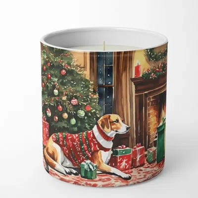 Caroline's Treasures Christmas Tree Scented Tumbler Candle With Ceramic Holder In Multi Color