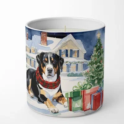 Caroline's Treasures Christmas Tree Scented Tumbler Candle With Ceramic Holder In Multi Color