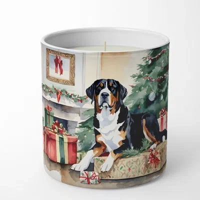 Caroline's Treasures Christmas Tree Scented Tumbler Candle With Ceramic Holder In Multi Color