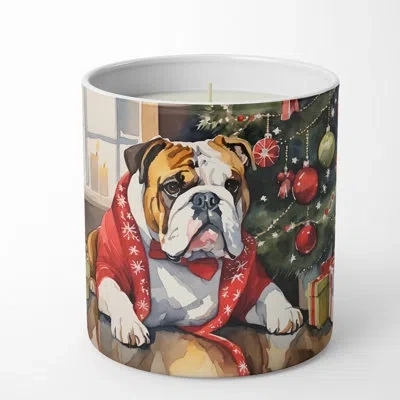 Caroline's Treasures Christmas Tree Scented Tumbler Candle With Ceramic Holder In Multi Color;multi Color