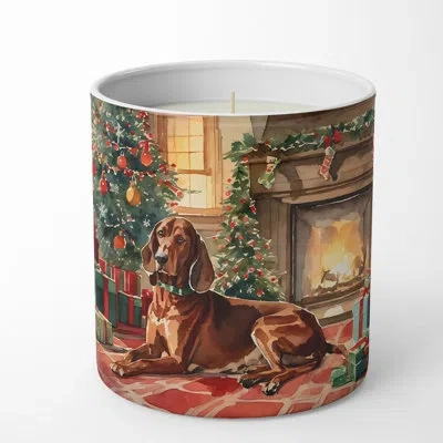 Caroline's Treasures Christmas Tree Scented Tumbler Candle With Ceramic Holder In Multi Color;multi Color
