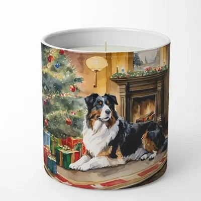 Caroline's Treasures Christmas Tree Scented Tumbler Candle With Ceramic Holder In Multi Color;multi Color