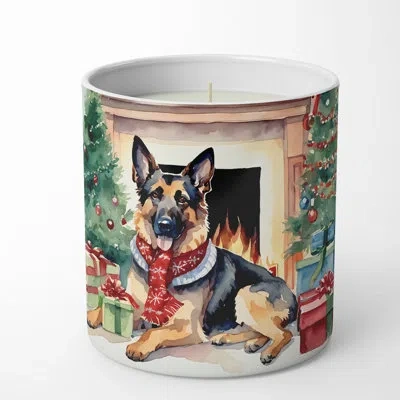 Caroline's Treasures Christmas Tree Scented Tumbler Candle With Ceramic Holder In Multi Color;multi Color