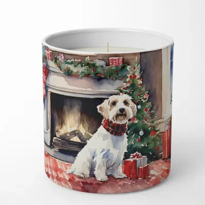 Caroline's Treasures Christmas Tree Scented Tumbler Candle With Ceramic Holder In Multi Color;multi Color