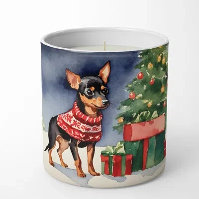 Caroline's Treasures Christmas Tree Scented Tumbler Candle With Ceramic Holder In Multi Color;multi Color