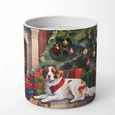 Caroline's Treasures Christmas Tree Scented Tumbler Candle With Ceramic Holder In Multi Color;multi Color