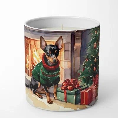 Caroline's Treasures Christmas Tree Scented Tumbler Candle With Ceramic Holder In Multi Color;multi Color