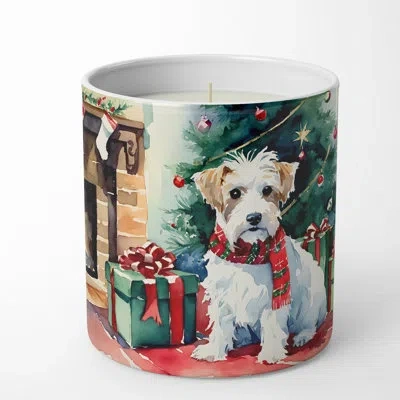 Caroline's Treasures Christmas Tree Scented Tumbler Candle With Ceramic Holder In Multi Color;multi Color