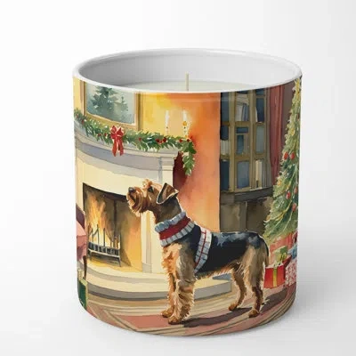 Caroline's Treasures Christmas Tree Scented Tumbler Candle With Ceramic Holder In Multi Color;multi Color