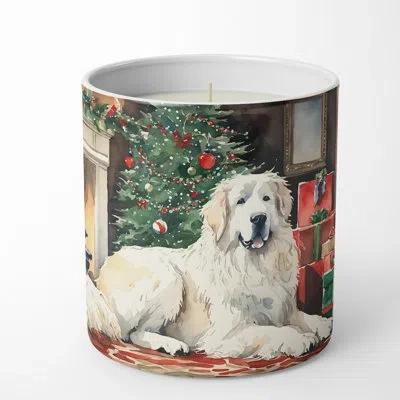 Caroline's Treasures Christmas Tree Scented Tumbler Candle With Ceramic Holder In Multi Color;multi Color