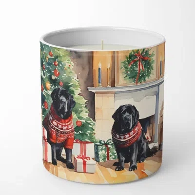 Caroline's Treasures Christmas Tree Scented Tumbler Candle With Ceramic Holder In Multi Color;multi Color