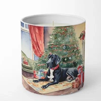 Caroline's Treasures Christmas Tree Scented Tumbler Candle With Ceramic Holder In Multi Color;multi Color