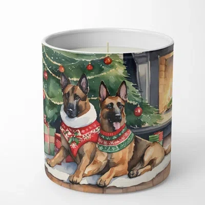 Caroline's Treasures Christmas Tree Scented Tumbler Candle With Ceramic Holder In Multi Color;multi Color